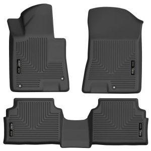 Kia K5 Floor Liners - Front + 2nd Seat - Husky Liners - Weatherbeater - Black - 2021
